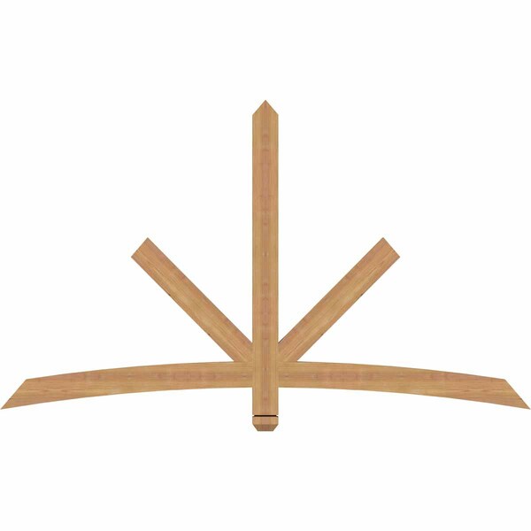 Ekena Millwork Alberta Smooth Timber Gable Bracket, Western Red Cedar, 72"W x 42"H x 1 1/2"D x 3 1/2"F, 14/12 Pitch GBW072X42X0204ALB00SWR - main